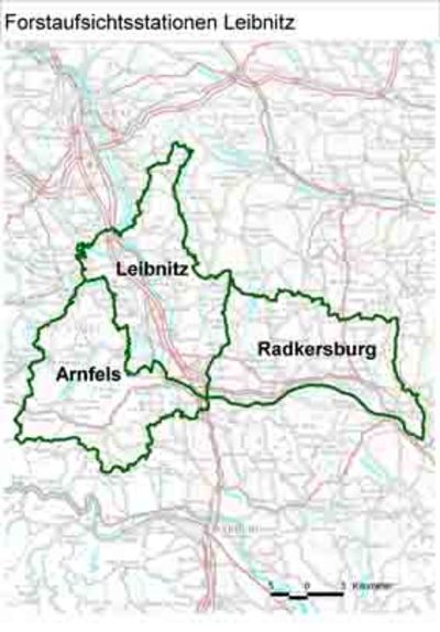Forstaufsichtsstationen © Land Steiermark Forstaufsichtsstationen © Land Steiermark